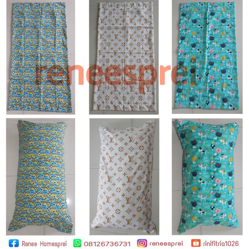 reneesprei Sarung Bantal Cinta Murah Panjang Jumbo Rempel Rumbay Ruffle Katun Original Premium motif
