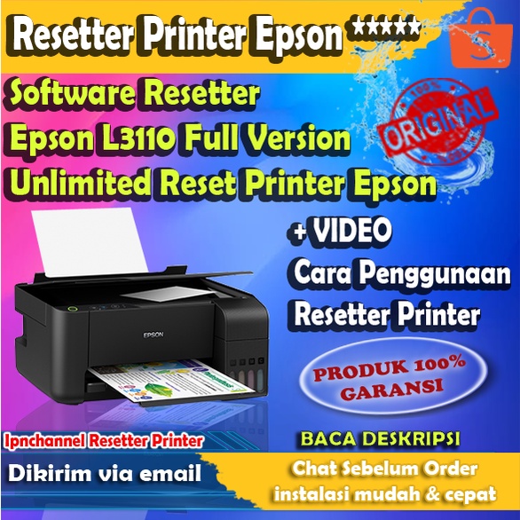 Jual Resetter Epson L3110 Full Version Unlimited Reset Printer Epson Shopee Indonesia 8839