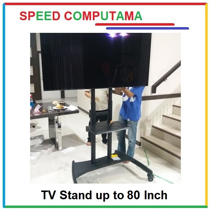 Bracket Standing Tv Led Lcd Portable Portabel Stand Hingga 80 Inchi