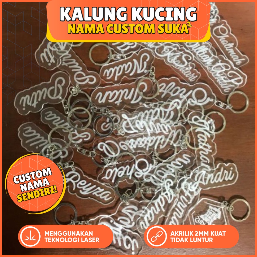 GANTUNGAN KUNCI UKIR NAMA AKRILIK CUSTOM GANCI