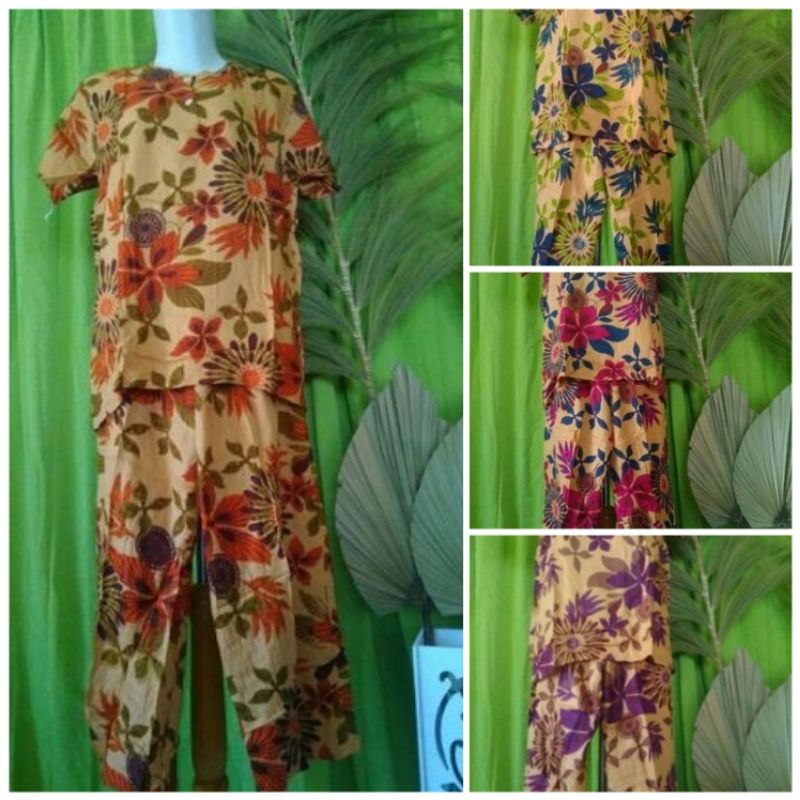 Babydoll batik pekalongan/one set tie dye setcel panjang/baju tidur