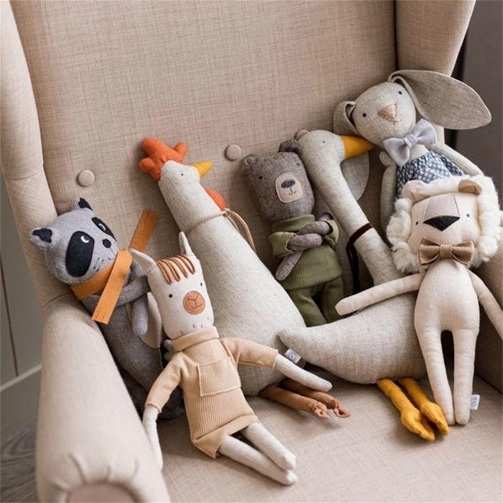 Needway   Boneka Binatang Mainan Dekorasi Kamar Mainan Anak Sofa Menemani Bayi Boneka Mewah Angsa Jerapah Boneka Tidur