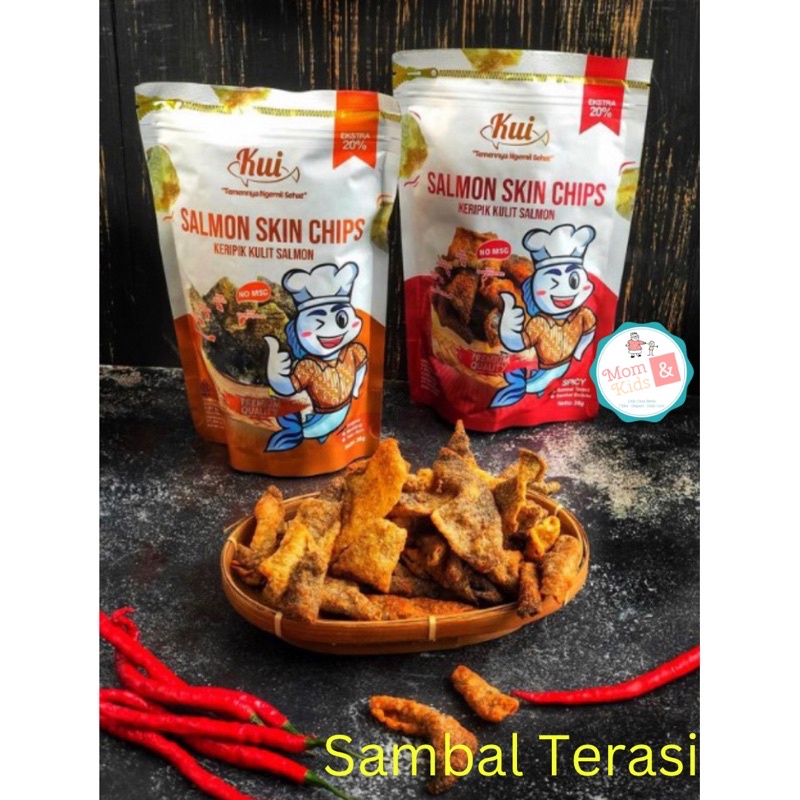 KUI Keripik Kulit Ikan Salmon | Salmon Skin Chips | Snack Cemilan Sehat