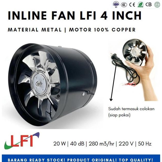 4" inch mini inline fan/ booster fan/ air duct fan/ exhaust fan