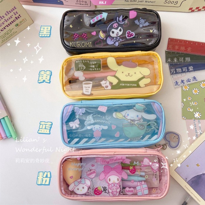 

Papan Pvtbook Sanrios Tempat Pensil Motif Anime Cinnamoroll Melody Kuromi