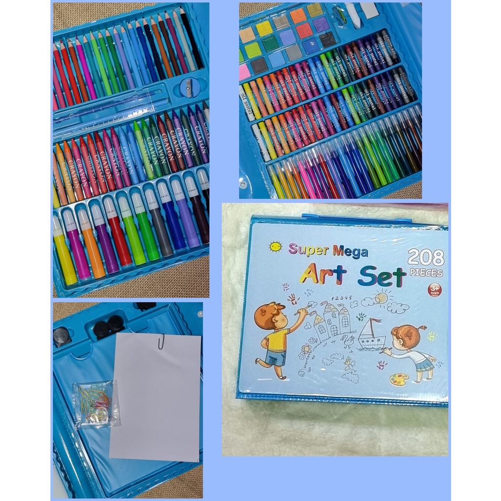 

Crayon set 208 Alat Mewarnai Anak Art Set Pensil Warna Alat Gambar Kreatif Krayon Spidol Kuas Cat Air