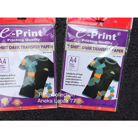 

Transfer Paper / T-shirt Dark Transfer Paper A4 / Photo Paper