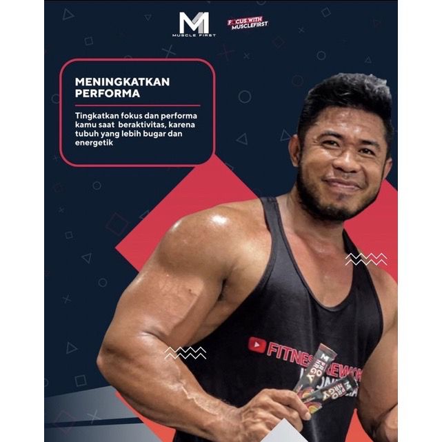 M1 Muscle First Pro Nrgy Pre Workout 10 sachet 10 servings Musclefirst Pro Energy Pronrgy Suplemen untuk Olahraga