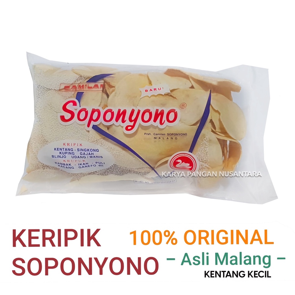 

KERIPIK KENTANG KECIL SOPONYONO ORIGINAL KRIPIK KENTANG SOPONYONO ORI