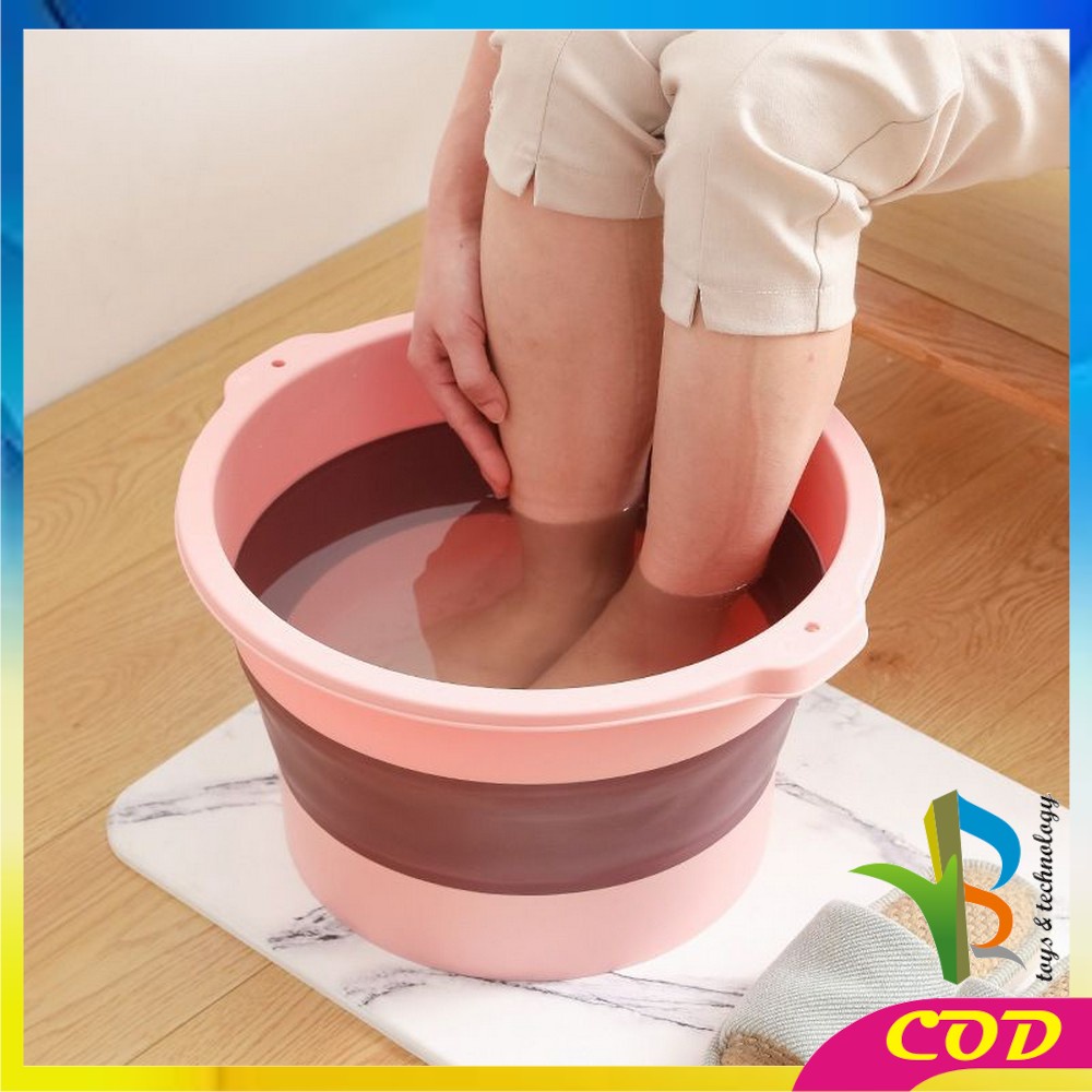 RB-C415 Baskom Lipat Portable Silikon / Baskom Lipat Rendam Kaki / Ember Cuci Kaki Spa Pedicure Foldable Pijat Kaki Refleksi