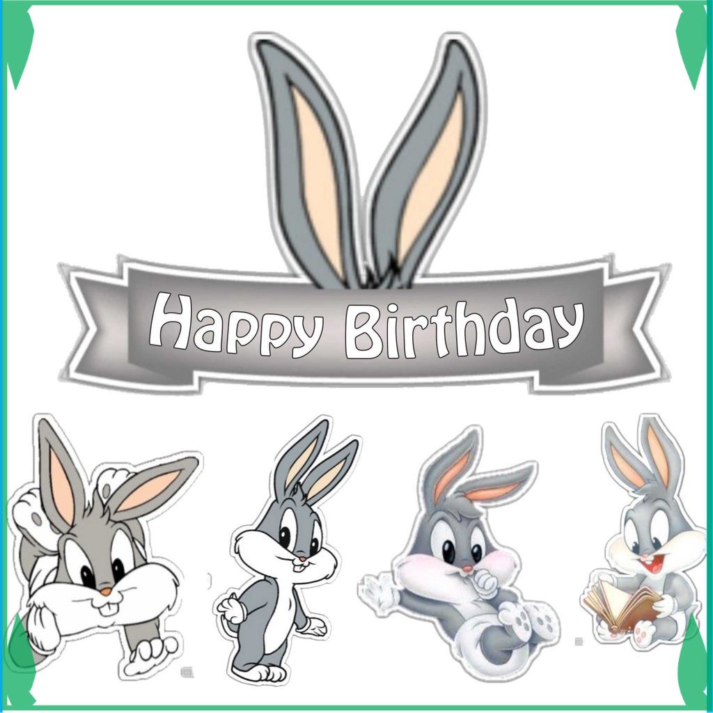 

TOPER KUE TOPPER CAKE ULANG TAHUN / HIASAN KUE BUGS BUNNY FADHILSOUVENIR