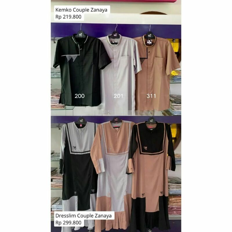 Dresslim Zanaya Rabbani - Kemko Zanaya Rabbani - Baju Couple Rabbani - Baju Sarimbit Rabbani - Coupl