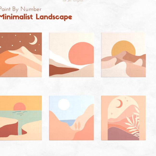 

MINIMALIST LANDSCAPE - Paint By Number [Landscape Series] - Tsukiakari, 15x15
