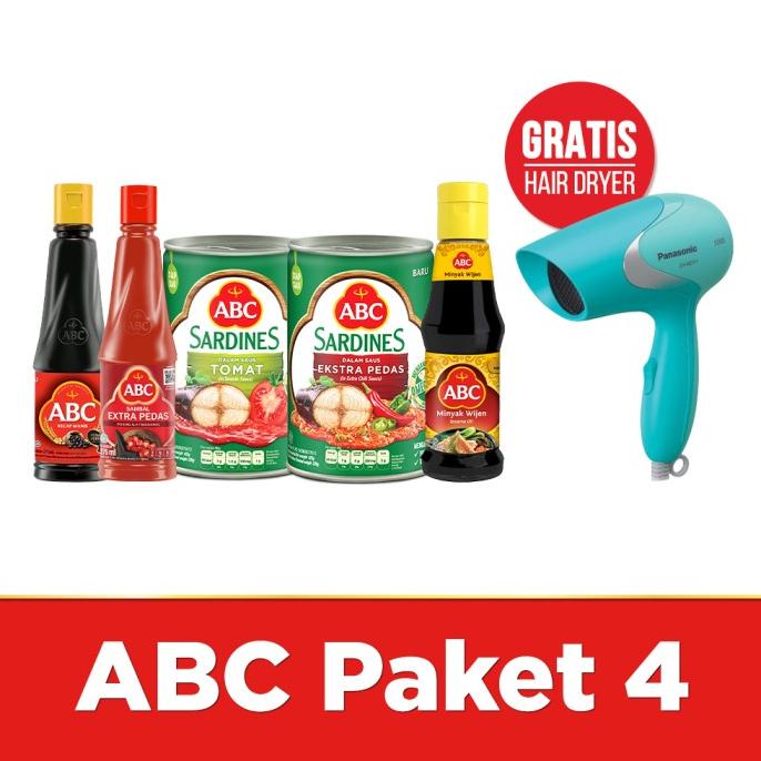 

ABC Paket Kecap, Saus Sambal, Sarden, Minyak Wijen Free Hair Dryer