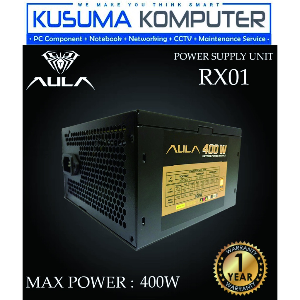 Power Supply PSU AULA RX01 400W Gold Plus