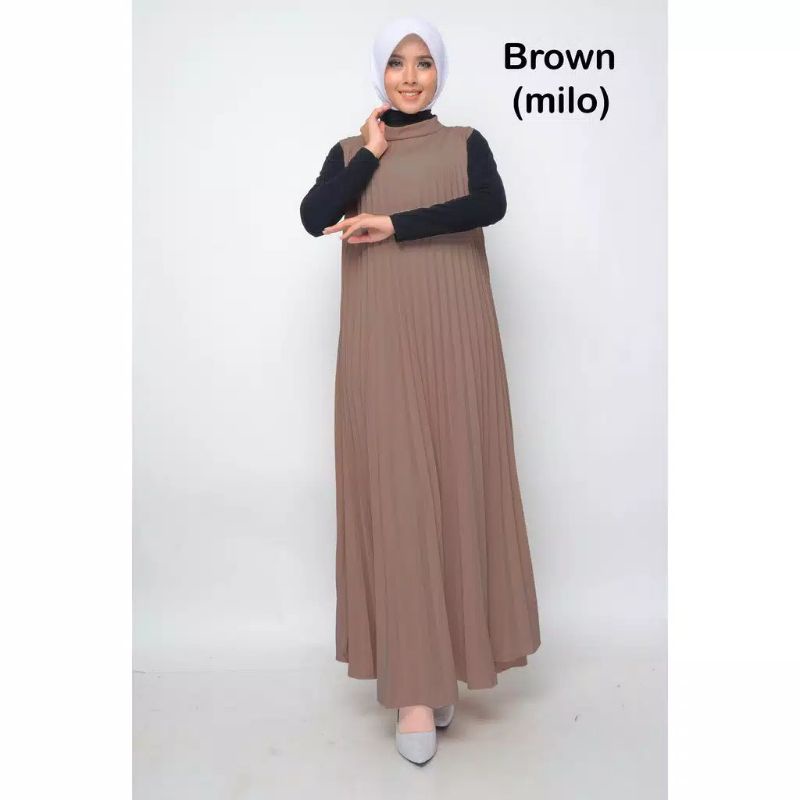 (NEW) BUNDO - GAMIS MAXI MAXY PLISKET RENDA REMPEL HYGET SUPER PREMIUM LENGAN BUNTUNG KUTUNG TANPA L