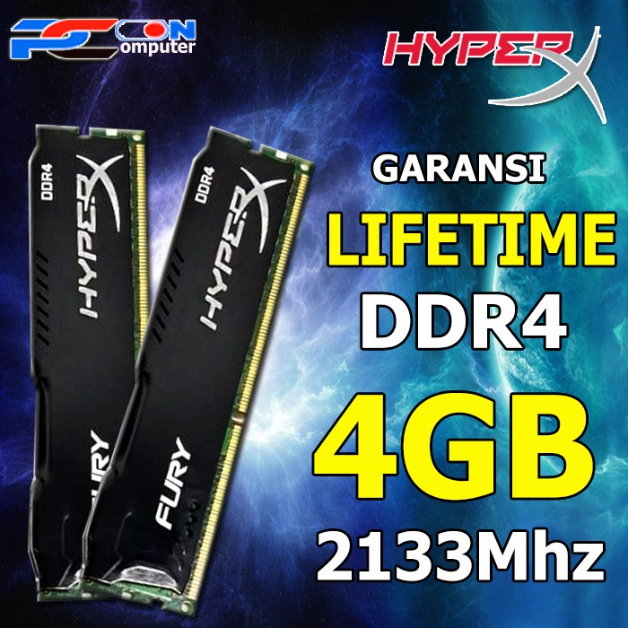 RAM MEMORY / RAM PC HYPER X FURY GAMING DDR4 4GB