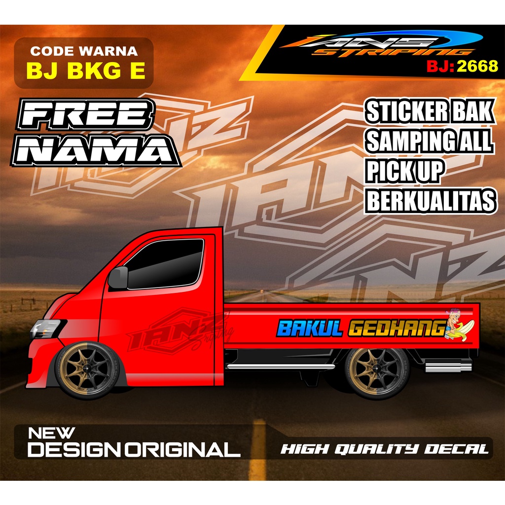 DECAL STIKER TULISAN BAK SAMPING  GRANMAX PICK UP / STICKER BAK SAMPING GRANMAX / DECAL STICKER GRANMAX PICK UP