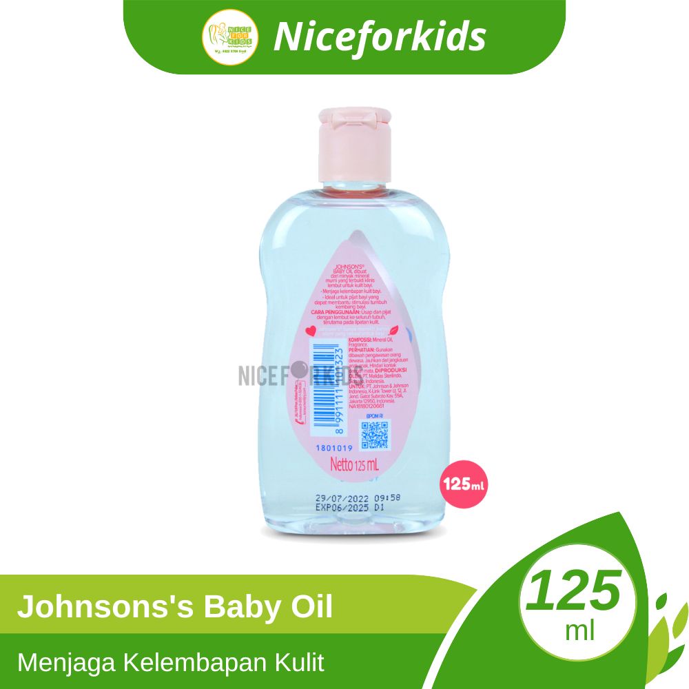 Johnson's Baby Oil 125ml / Minyak Pijat Bayi / Minyak Bayi