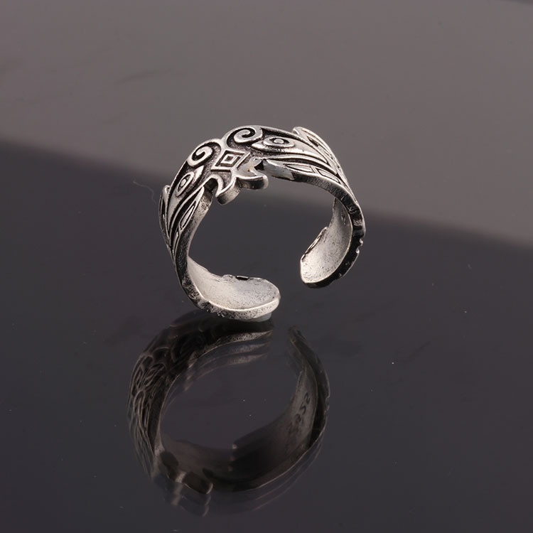 Cincin Model Terbuka Bahan alloy Gaya Vintage Eropa Amerika Untuk Pria Dan Wanita