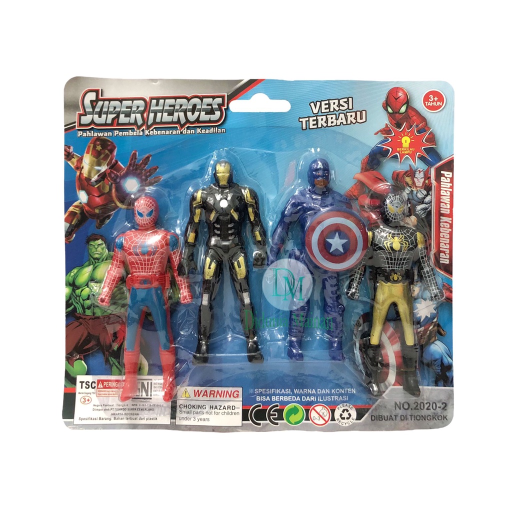 Mainan anak action figure set pahlawan super hero avengers