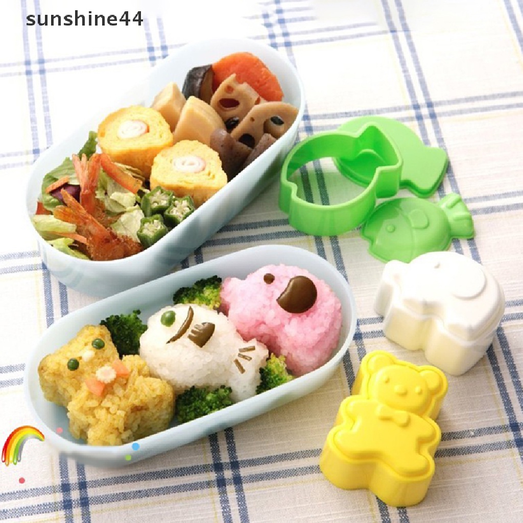 Sunshine Cetakan Nasi / Sushi / Bento DIY Bentuk Beruang / Gajah / Ikan Kecil