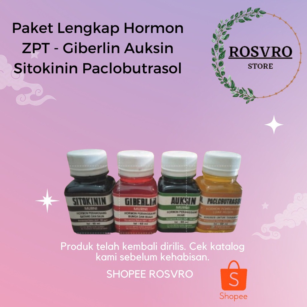 Paket Lengkap Hormon ZPT - Giberlin Auksin Sitokinin Paclobutrasol