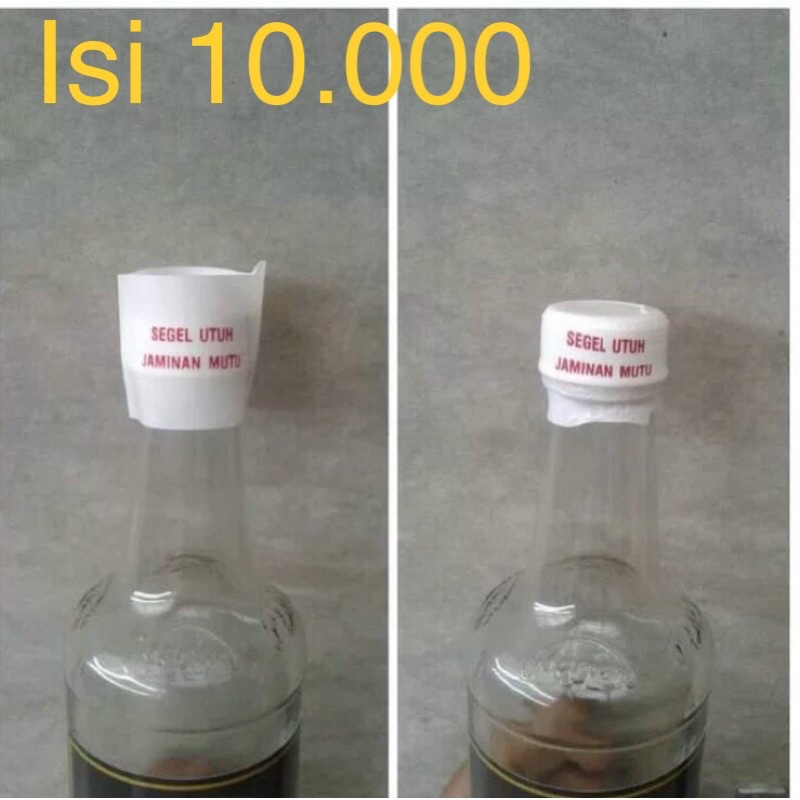 plastik segel tutup  botol / plastik segel botol