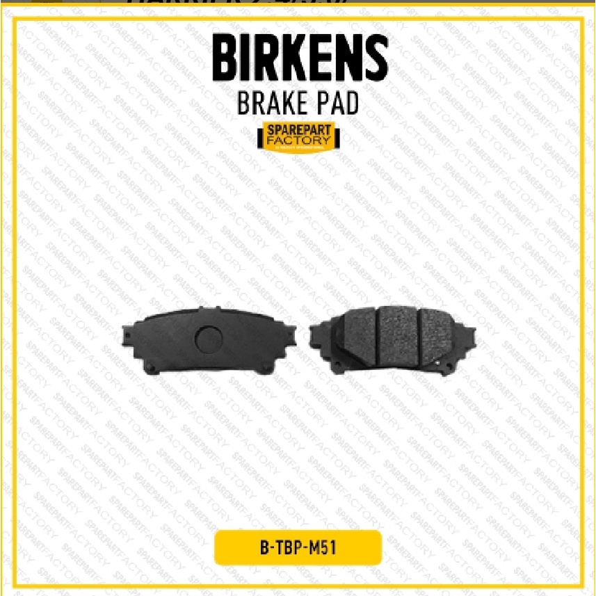 BIRKENS BRAKE PAD - KAMPAS REM BELAKANG FORTUNER VRZ 2016-2021