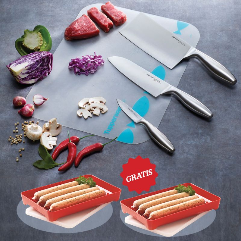 ASIAN PRO KNIFE WITH GIFT TUPPERWARE ORIGINAL KEBUMEN
