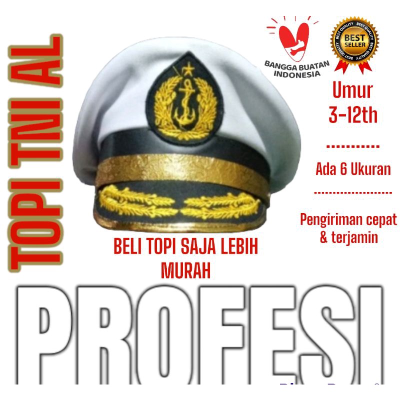 topi angkatan laut anak