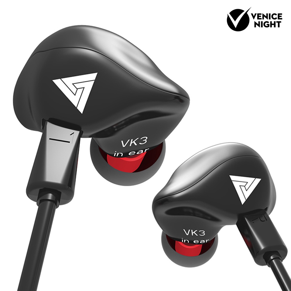 (VNEP) (Berkabel) QKZ VK3 Universal 3.5mm In-Ear Earphone HiFi Music Sport Headset dengan Mic