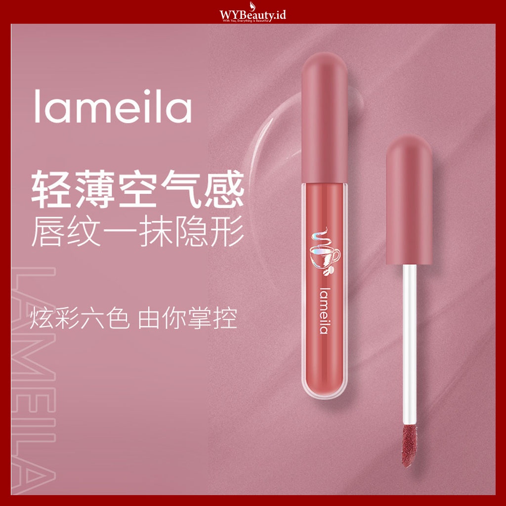 LAMEILA NUDE EDITION Lip Glaze Lipstik Cair Lip Gloss Pelembab Silky Misty LA108