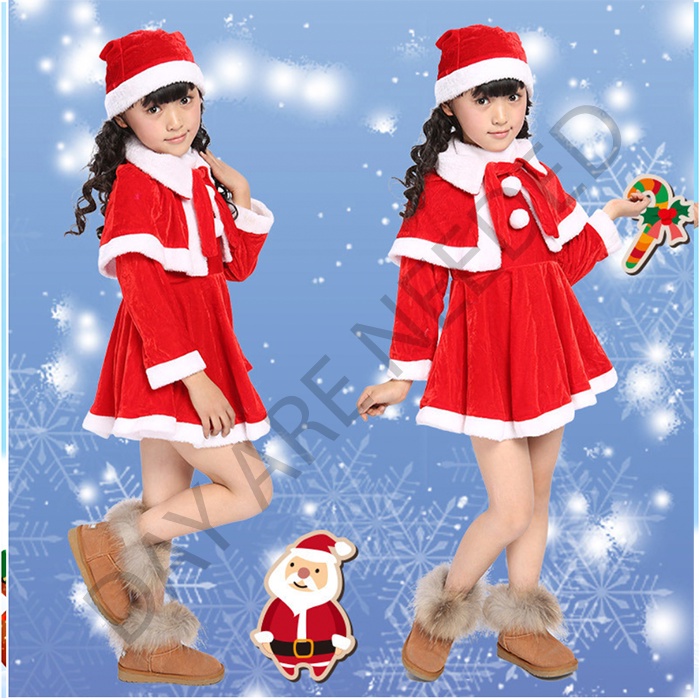 SANTA BAHAN PREMIUM BUKAN FANEL Baju kostum santa claus christmas anak perempuan sinter clause santa cewe sinterclause santaclause costume natal custom costum kostum