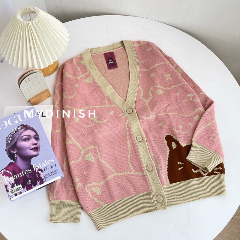 Mpus Cardy - Cardigan Wanita Motif Cat