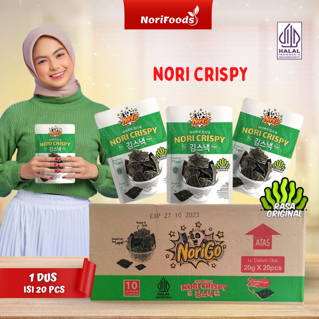 

Norigo Crispy cemilan rumput laut - norifoods ( 1 karton )