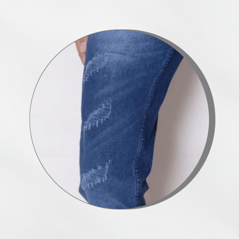 Celana Panjang Jeans Sobek Slimfit Pria Pants Jins Robek Model Pinsil Laser Bikers