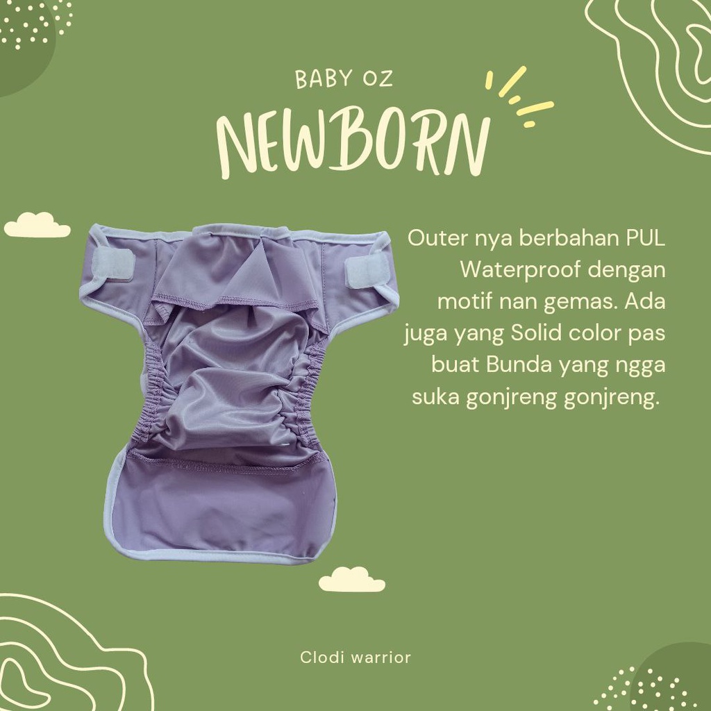 Baby oz Clodi Newborn Coveria Popok Kain Cuci Ulang Bayi Baru Lahir