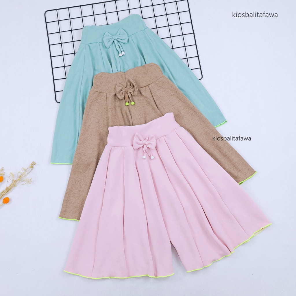 Rok Celana Polos Uk 8-10 Tahun - Bawahan Anak Perempuan Cewek Model Rok Celana Grosir Adem Murah