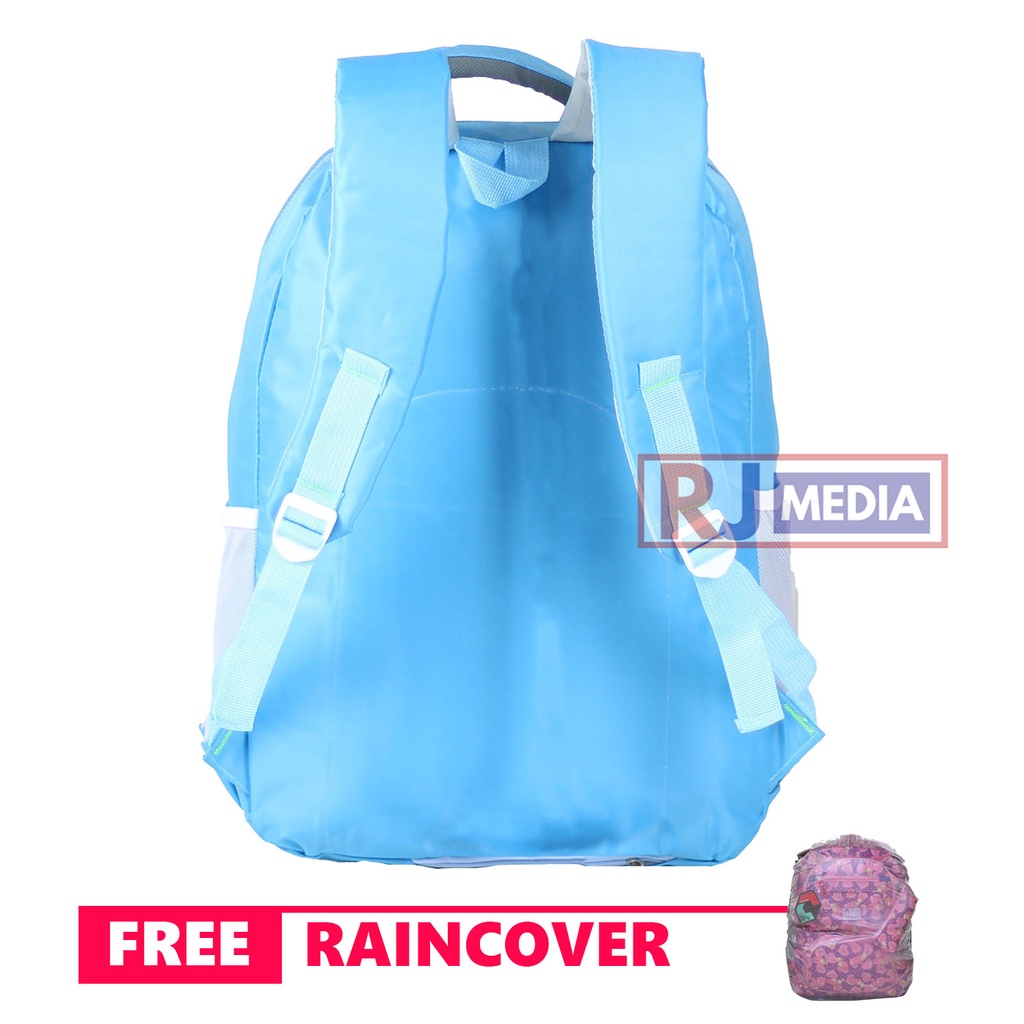 Tas Ransel Anak Cewek Cahaya Princess Bonus Raincover Warna Biru Backpack Premium Bahan Tebal Jahitan Kuat Awet Tas Sekolah SD SMP Ngaji Les TPA TPQ Piknik Muat Laptiop 16 inch Puring Tebal