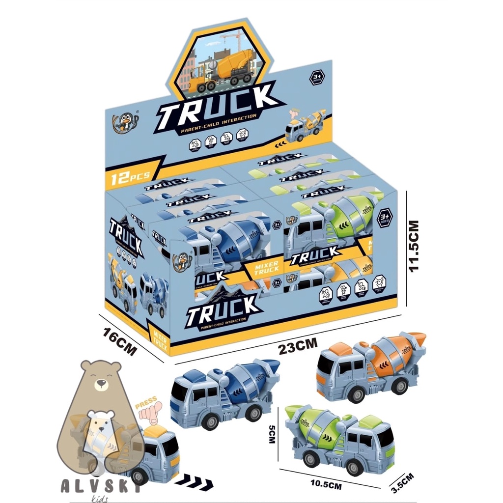 MAINAN EDUKASI ANAK PULLBACK LITTLE TRUCK /MAINAN TRUK KECIL ANAK LUCU