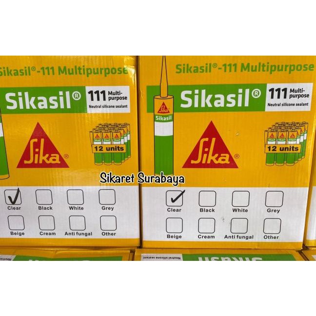

Lem Sealent Silicone SIKASIL 111 Netral CLEAR TRANSPARAN