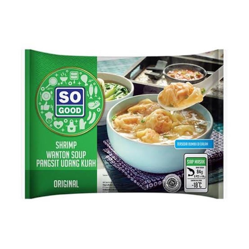 

So Good Pangsit Udang Kuah Shrimp Wonton Soup 84gr