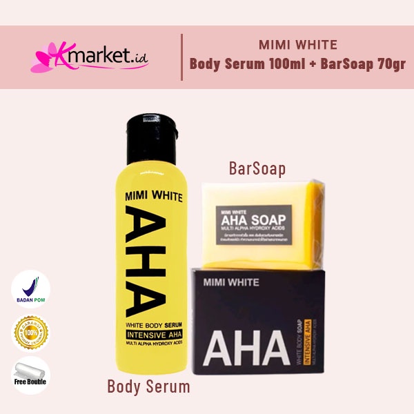 Mimi White Paket Serum 100 ML - Bar Soap 70 GR