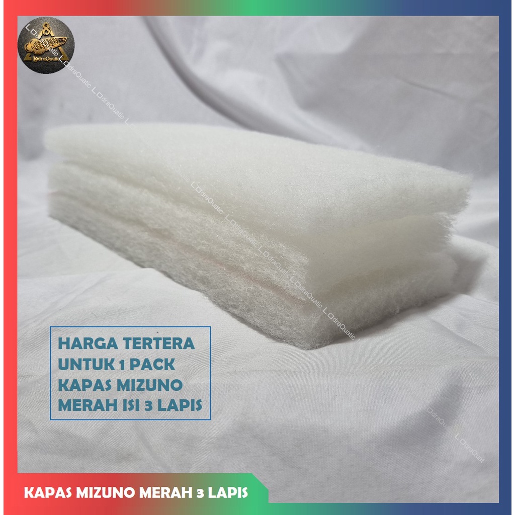 {KAPAS MIZUNO MERAH 3 LAPIS} KAPAS MIZUNO BY LODRAQUATIC FILTER AQUARIUM 3 LAPIS TEBAL AQUARIUM BUSA FILTER AQUARIUM UKURAN 30 x 10  FILTER AQUARIUM MEDIA FILTER KOLAM KAPAS UNDERGRAVEL FILTER UNDERGRAVEL KAPAS BUSA FILTER AQUARIUM FILTER AQUASCAPE