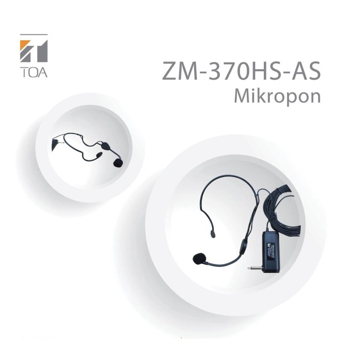 {MusikStore} TOA ZM-370HS-AS Headset Microphone Imam Masjid Mic Bando Jepit Kepala Diskon