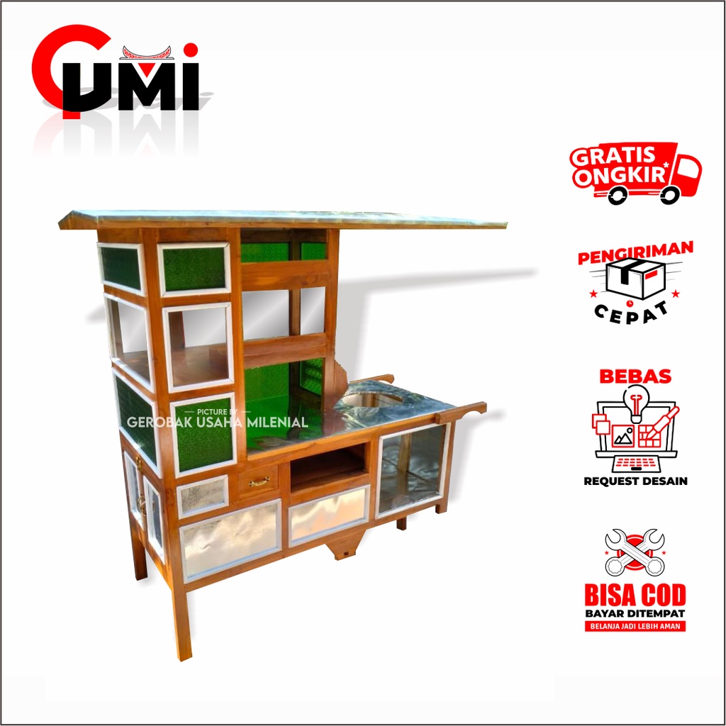 Gerobak Bakmi Jawa Gratis Ongkir Terbaru - Gerobak Nasi Goreng / Rombong Nasi Goreng Bakmi Jawa