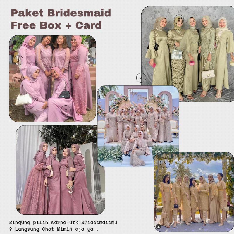 Paket Seragam Bridesmaid Free Box Seragam Nikah Kebaya Manten