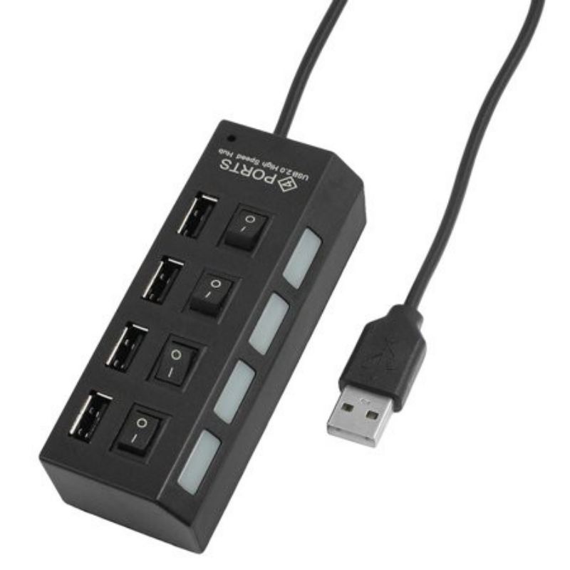 (4 in 1 )Usb Hub Saklar 4 Port Output on/off 4in1 High Speed Usb Hub 4 in 1