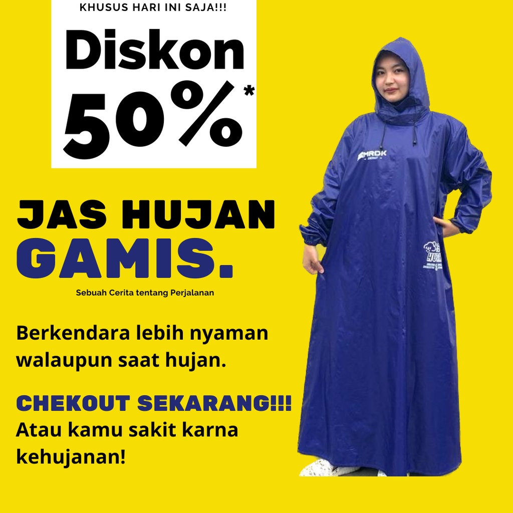MRDK Store jas hujan wanita ponco syari original / jas hujan wanita anti air / jas hujan syar'i / ja